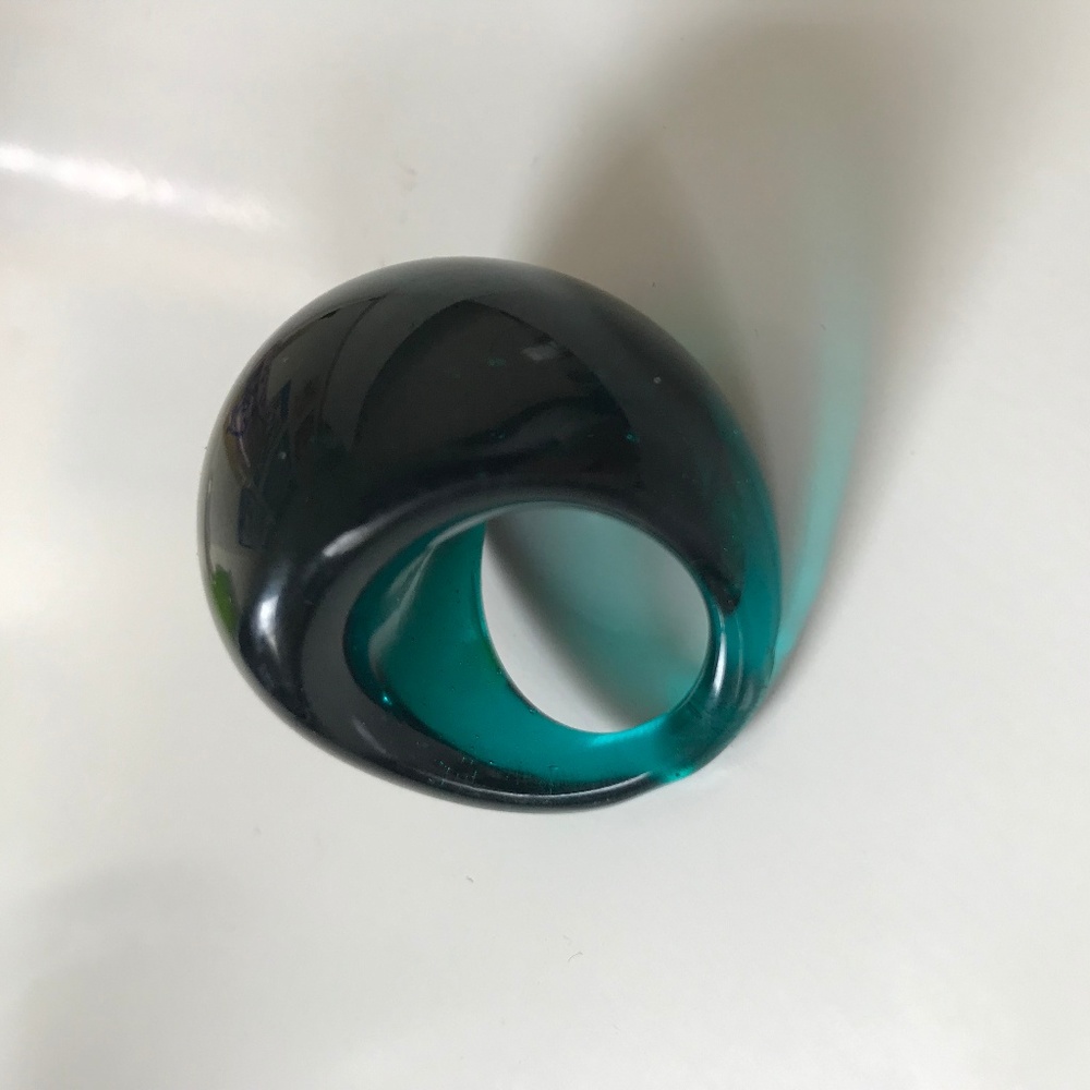 Resin/Lucite Ring - Teal